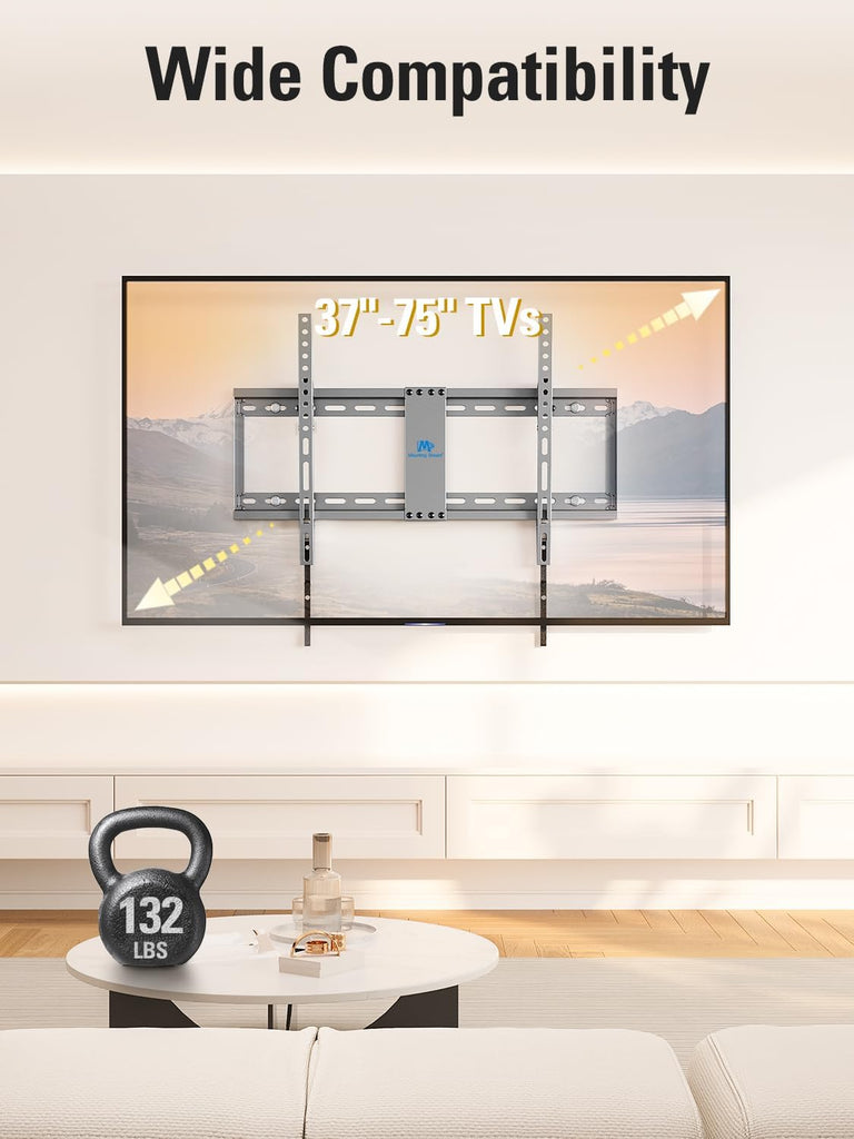 AM Alphamount Full Motion TV Wall Mount For Most 37-75 Inch APLF6