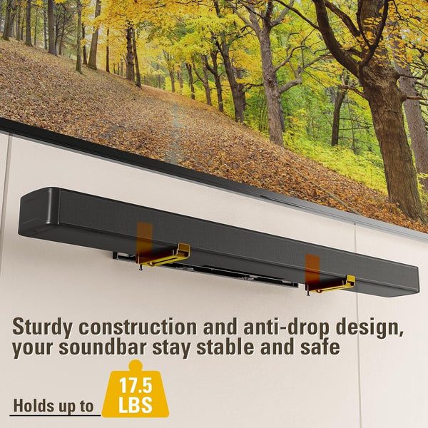 Mounting Dream Soundbar Mount Shelf, Sound Bar Mount Under TV with Ful