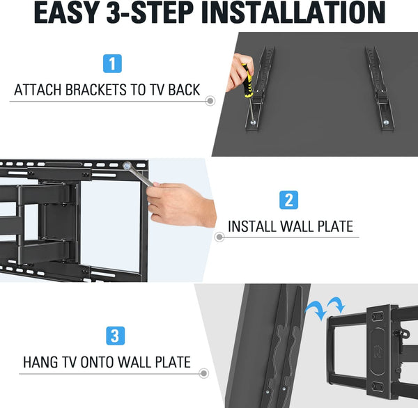 centering TV mount is easy to install