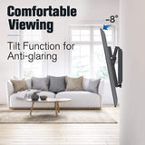 tilting tv mount with 8° of tilting for anti-glaring