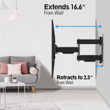 extendable TV mount with 16.6'' extension for viewing flexibility