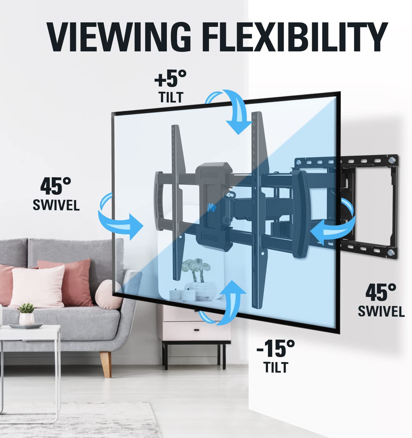Mounting Dream TV-muurbeugel met zwenk- en kantelfunctie voor Mounting Dream TV-muurbeugel met zwenk- en kantelfunctie voor