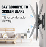 tilt the TV up or down to reduce glare