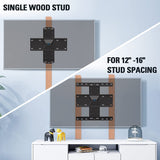 TV mount for single or 12''/16'' wood stud 