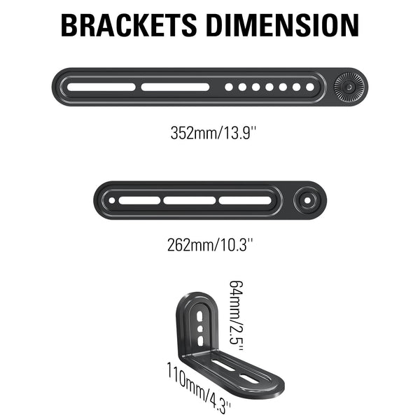 soundbar mount with L shape brackets 