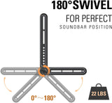 180° swivel for perfect soundbar position
