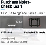 small TV wall mount fits VESA from 50×50 mm to 200×200 mm