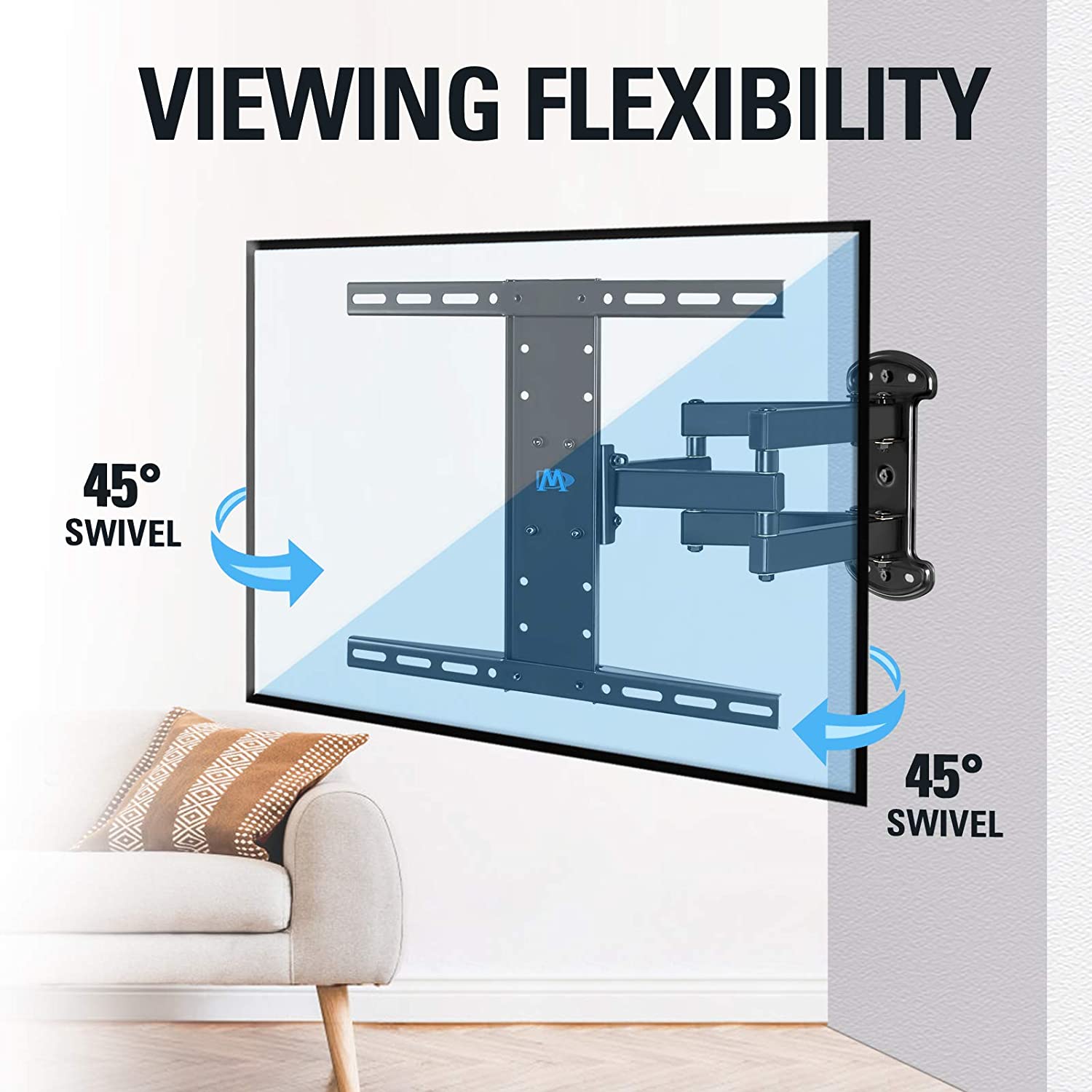 swivel TV mount for viewing flexibility