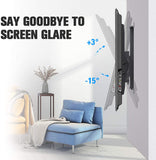 tilt the TV up and down to reduce glare