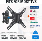 small TV mount fits with most TVs including Samsung, LG, SONY, TCL.