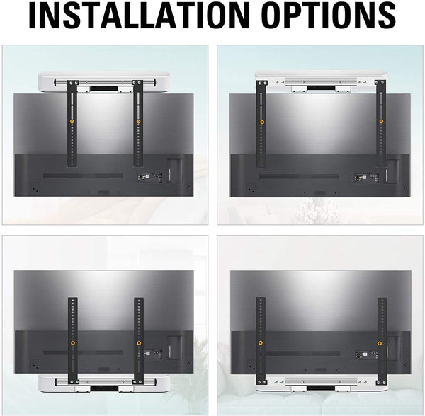 install the soundbar above or below the TV