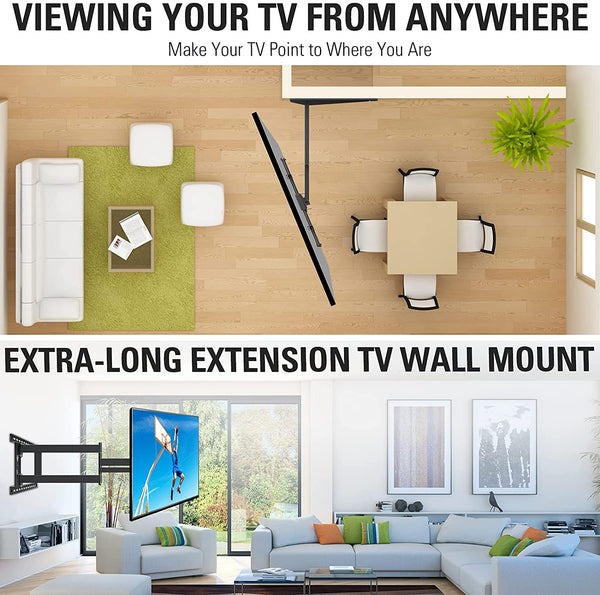 extending TV mount is perfect for corner mounting 