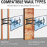 installs the 75 inch TV wall mount on 16''/18''/24'' wood stud or concrete/brick wall