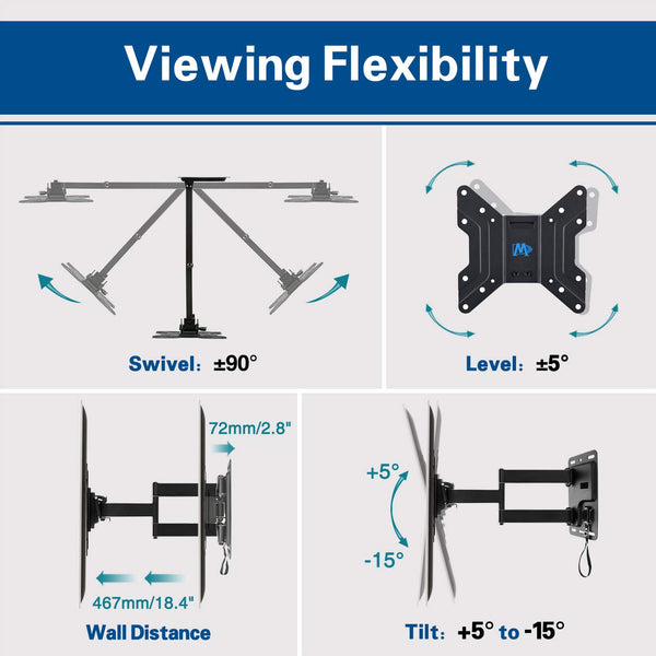 Mounting Dream Full motion RV mount or trailar TV mount for 17-39 inch TVs-1