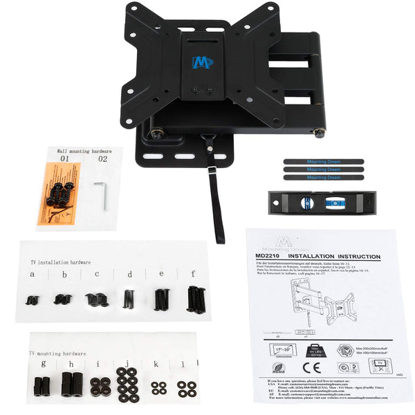 Mounting Dream Full motion RV mount or trailar TV mount for 17-39 inch TVs-1