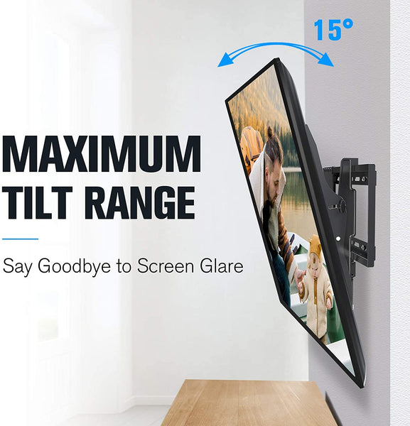 15 degress of tilt to reduce glare for a comfortable view