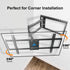 Corner TV wall mount is perfect for pointing the TV to any places or mounting in the corner