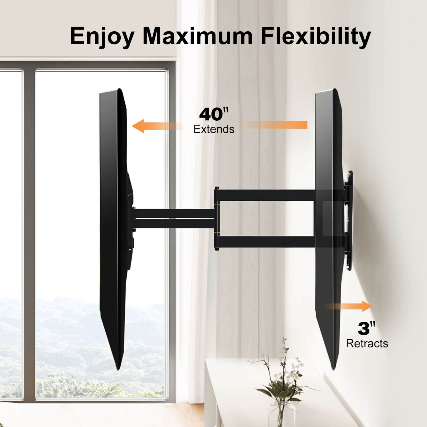 Long Arm TV Mount for 42''-90'' TVs MD2285-XL