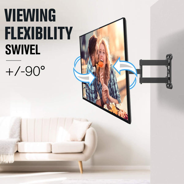 90° swivel tv wall mount for a flexible view