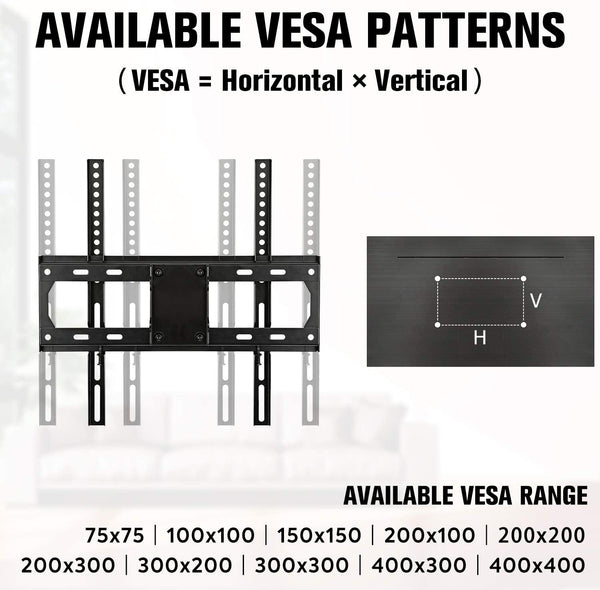 VESA 200x200 300x300 400x400 TV wall mount