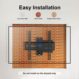 wall mount for TV installs on single wood stud or brick/concrete wall