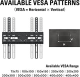 VESA mount fits with vesa 200 × 200 300 × 300 400 × 400