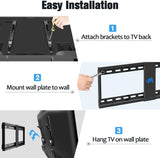 it takes 3 steps to install the tilting TV mount