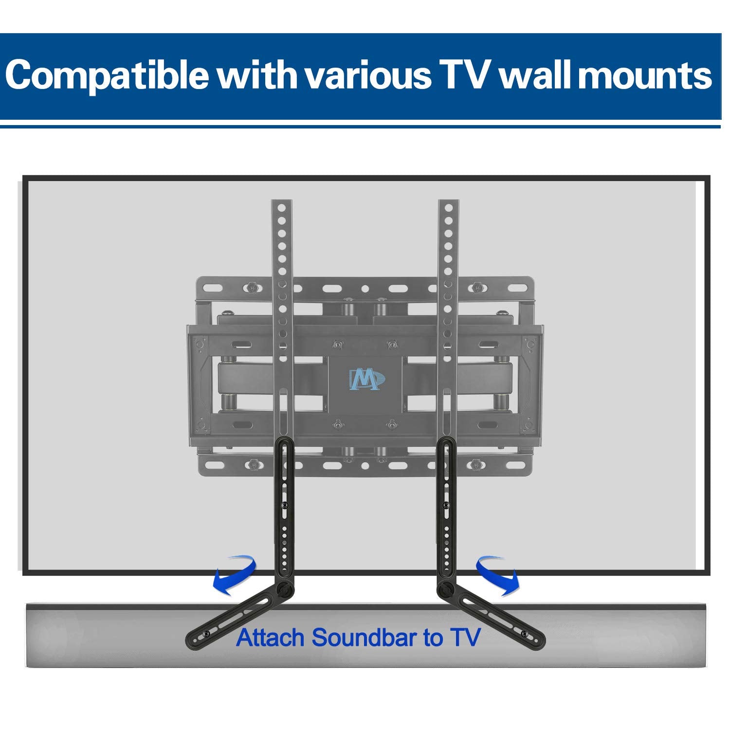 attach to the tv wall mount to mount a soundbar